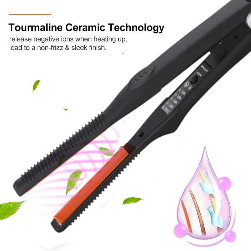 Best-selling professional two-in-one ceramic straightener and curling iron for both household use and hotel use