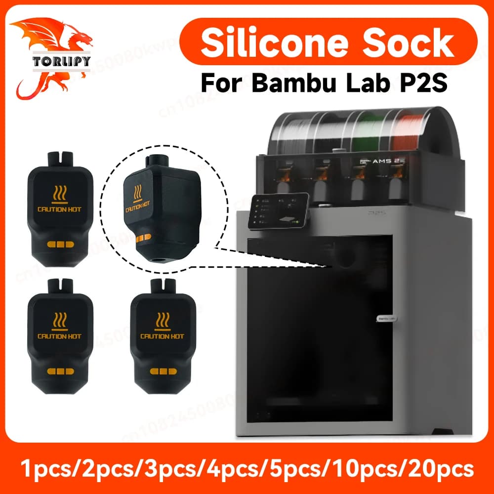 Per Bambu Lab P2S Hotend Calzino protettivo in silicone Resistenza alle alte temperature P2S Hot End Copertura del blocco di riscaldamento Parti della stampante 3D