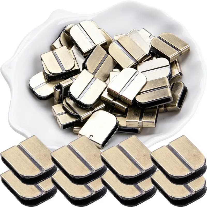 Portable Notebook Bronze Clip Multifunctional Pen Slot Clip Fixed Stationery Accessory Metal-Edge Protection Decoration
