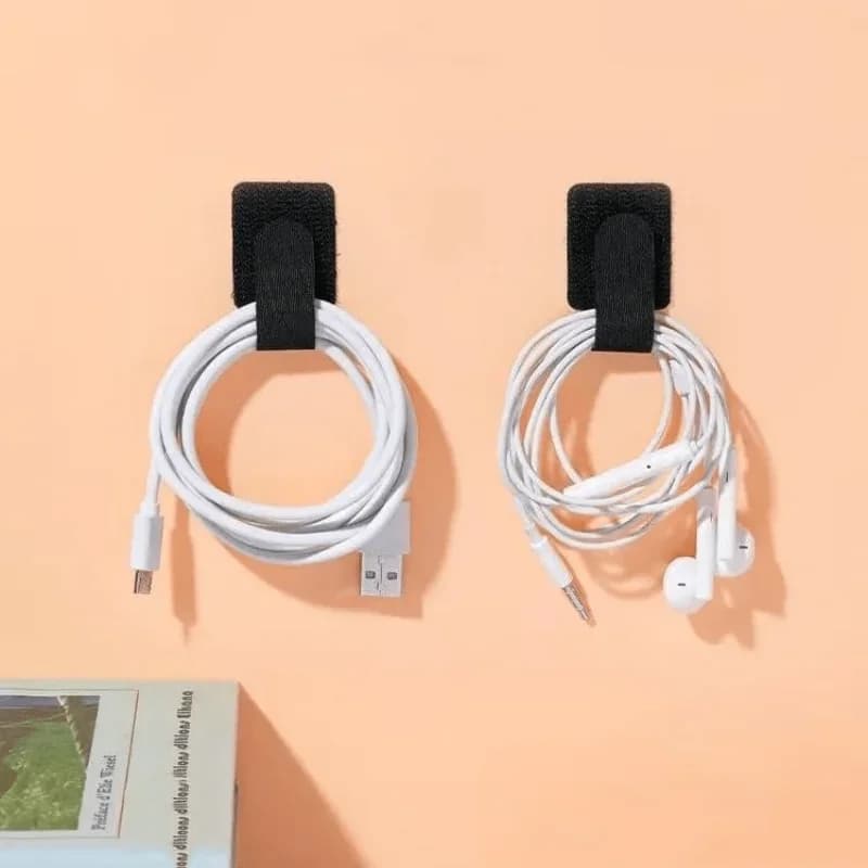 Fascette Riutilizzabili in Velcro, Organizzatori Autoadesivi per Cavi, Supporto Regolabile per Cavi Elettrici, Organizzatore da Scrivania