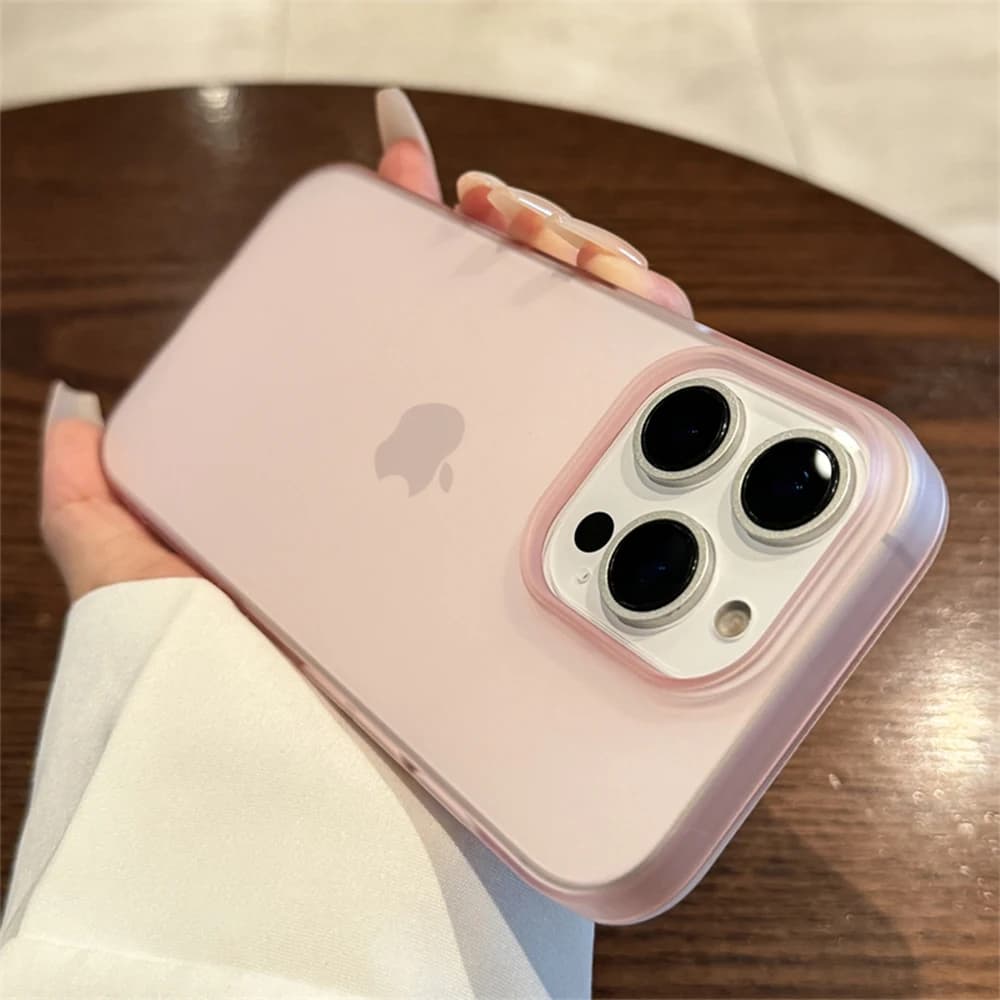 Soft matt transparent phone case for iPhone 16 15 14 Pro Max Plus 13 12 11 XR XS XsMax 8 Shockproof silicone bumper cover