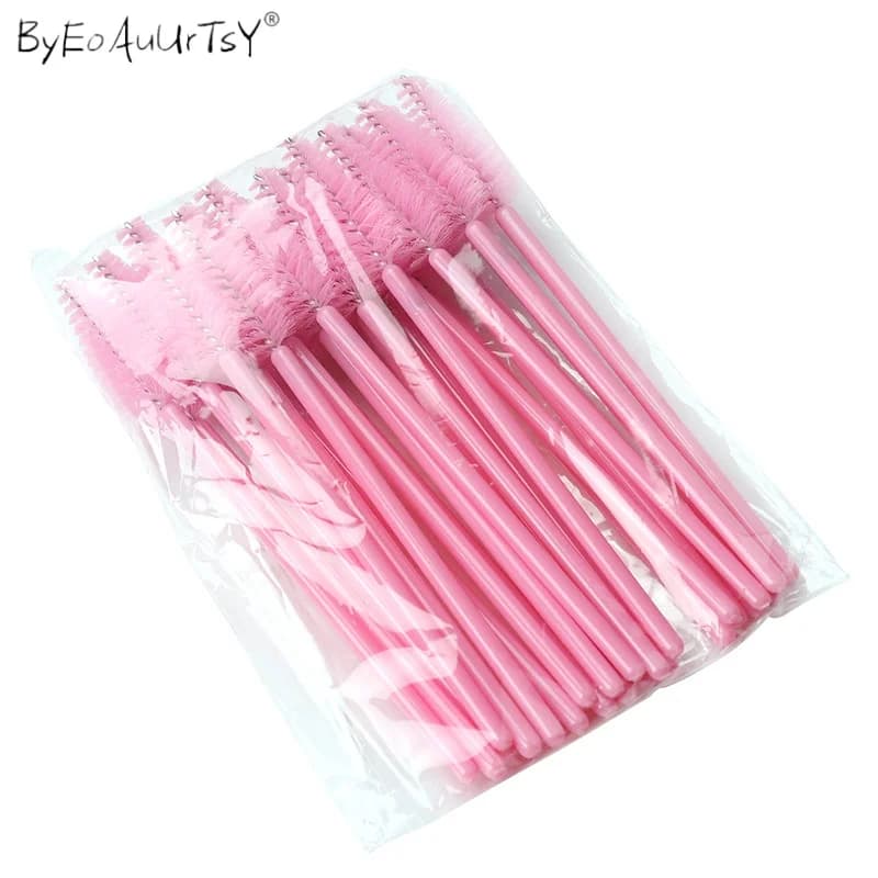 25 pcs Eyebrow Makeup Brush Eyebrow Combs Eyelash Extension Micro Brushes Mascara Bacchette Applicator Faux Eyelash Microbrush Tool