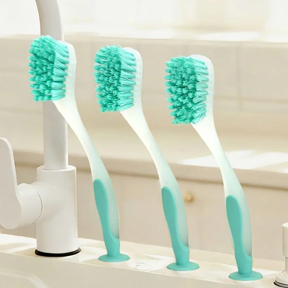 Durable Multifunctional Pot Cleaning Brush Vertical Suction Cup Sink Cleaning Scrub Long Handle Dishwashing Brush Kitchen