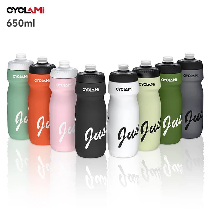 CYCLAMI Bottiglia d'acqua per bicicletta 650ml PP5 Plastica per MTB Bici da strada Tazza d'acqua Sport all'aria aperta Portatile Spremere Bevanda Bollitore da ciclismo