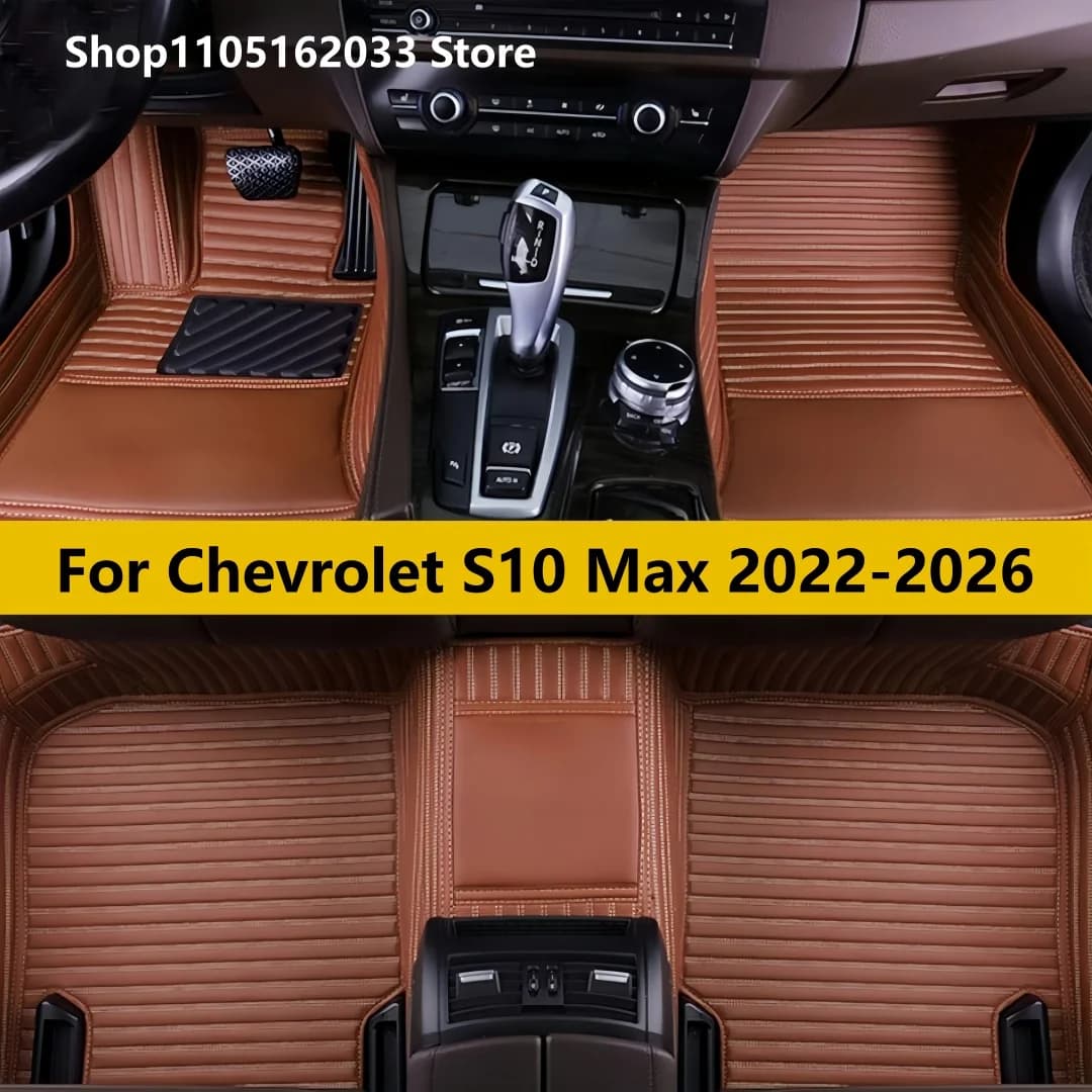 Tappetini auto Per Chevrolet S10 Max 2022 2023 2024 2025 2026 Accessori Auto In Pelle Impermeabile Antiscivolo Piede Tappeto