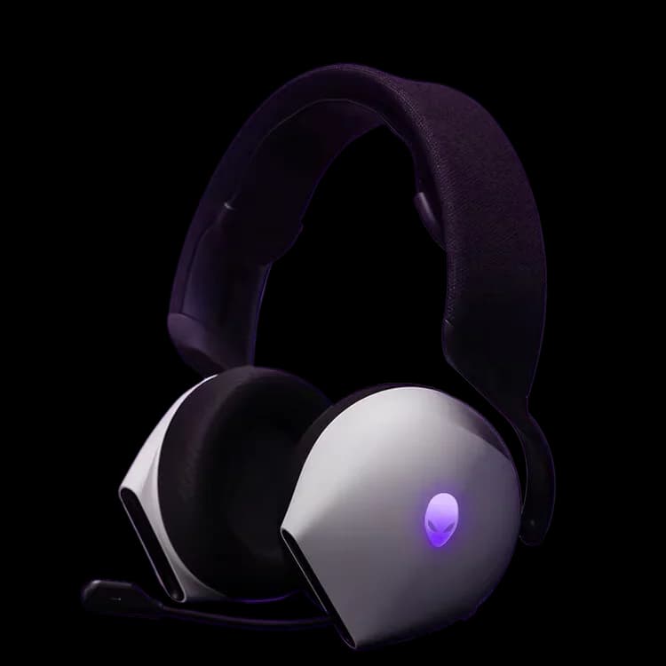 Cuffie Gaming e Esports Alienware AW520H Nere/Bianche con RGB, Cancellazione del Rumore e Microfono per Laptop