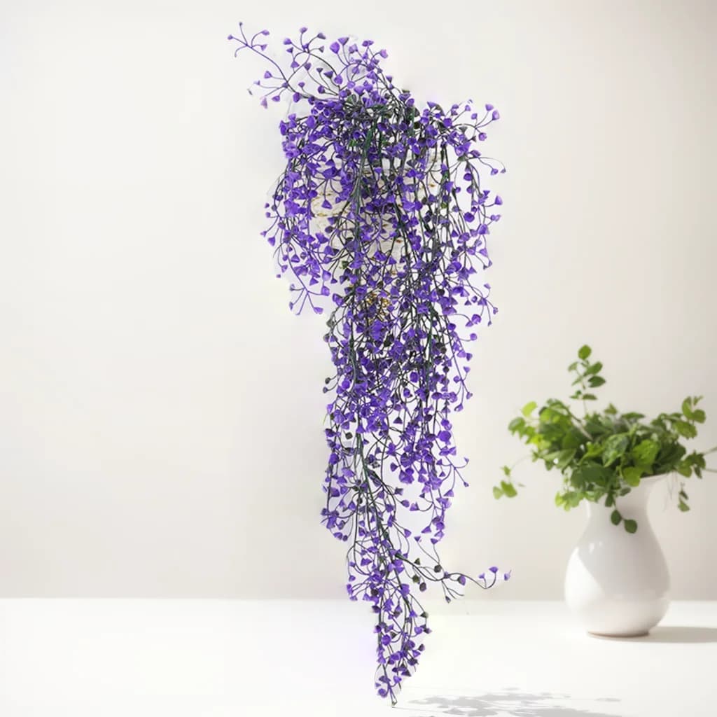 Piante verdi artificiali viti Admiralty Willow Wall Hanging Plant Fake Flower Home Party Wedding Wall balcone decoration chambre