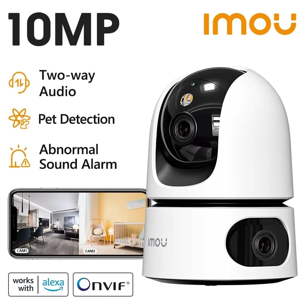 IMOU Ranger Dual 10MP WiFi 360 PT Telecamera Dual Lens Rilevazione di animali umani Visione notturna Telecamera IP di sorveglianza di sicurezza per conversazione bidirezionale