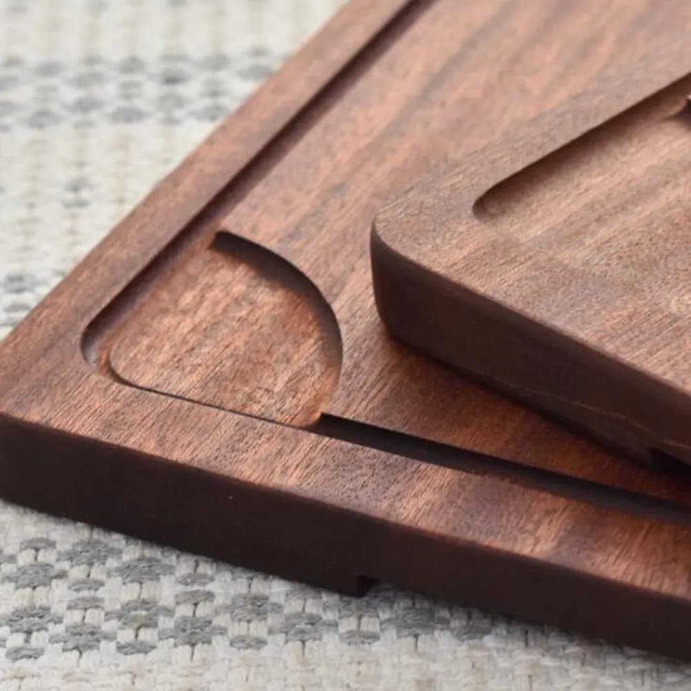 Wooden Steak Platter Premium Food Holder Serving Tray For Kitchen Restaurant Cutting Board Decorative Dish