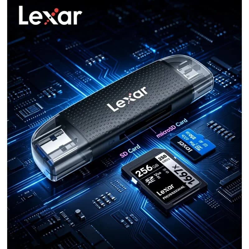 Portable Dual‑Slot Card Reader USB3.0 Adapter For SD TF Micro SD Memory Cards Camera Laptop PC Fast File Data Transfer