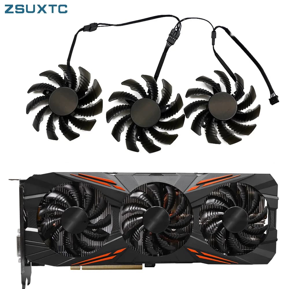 75MM T 128010 SU 0.35A GTX1080 Per Gigabyte AORUS GTX 1060 1080 1070 Ti G1 Ventola di gioco GTX 1070Ti G1 Ventola di raffreddamento della scheda video da gioco