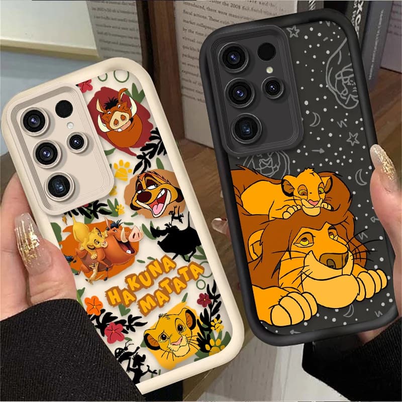 Nice cartoon of the Lion King Case for Samsung Galaxy S24 S25 S23 Ultra S22 S21 Plus FE A36 A26 A16 A06 A15 A35 A55 5G