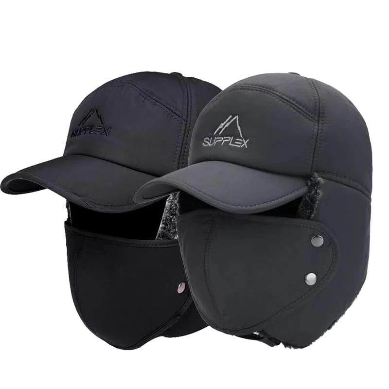 Cycling Cap Winter Warm Hat Thickened Mask Motorcycle Thickened Warm Cotton Hat Windproof Ski Outdoor Sports Fisherman