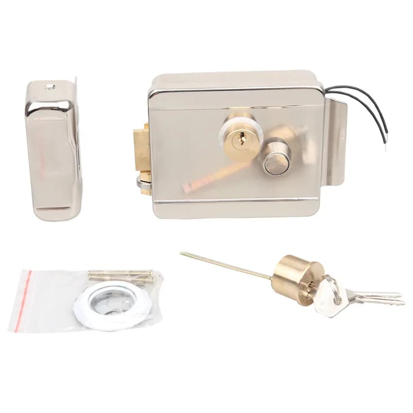 Serratura elettrica Serratura elettronica integrata a doppia testa antifurto per sistema di controllo accessi 12V DC Sistema videocitofonico