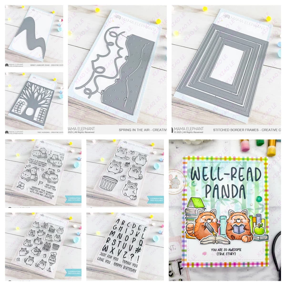 Spring In The Air Creative Stitched Border Frames Stamps Metal Cutting Dies Sets for DIY Craft Making Greeting Card Scrapbooking