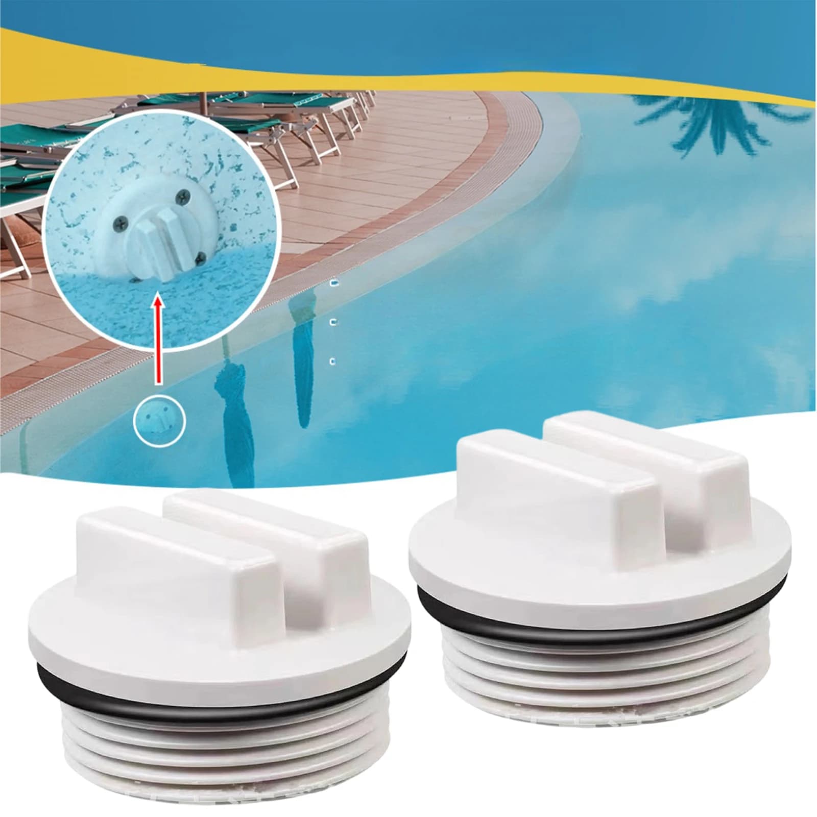 Swimming pool cap 1.5 Inches Threaded SP1022C, Back Line Carpet Pool/Spa