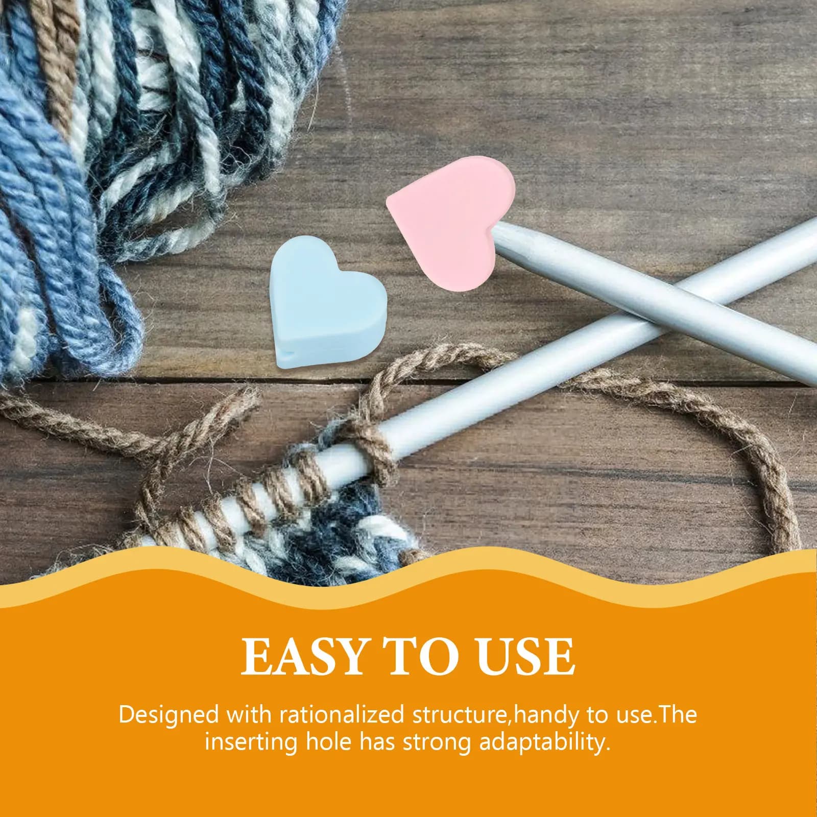 20Pcs Knitting Needle Stopper Set Fine Workmanship Needle Tip Protector Caps Perfect Fit Non-Slip Inserting Hole for Sweater