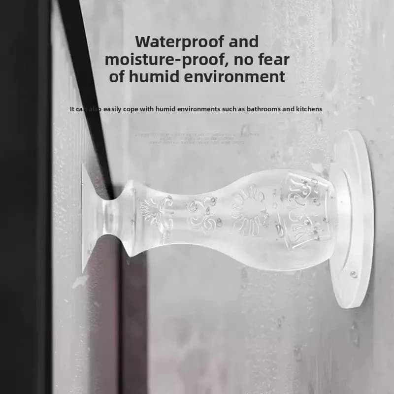 Fermaporta in Silicone Senza Foratura - Cuscinetto Antiurto Silenzioso per Protezione di Pareti e Porte
