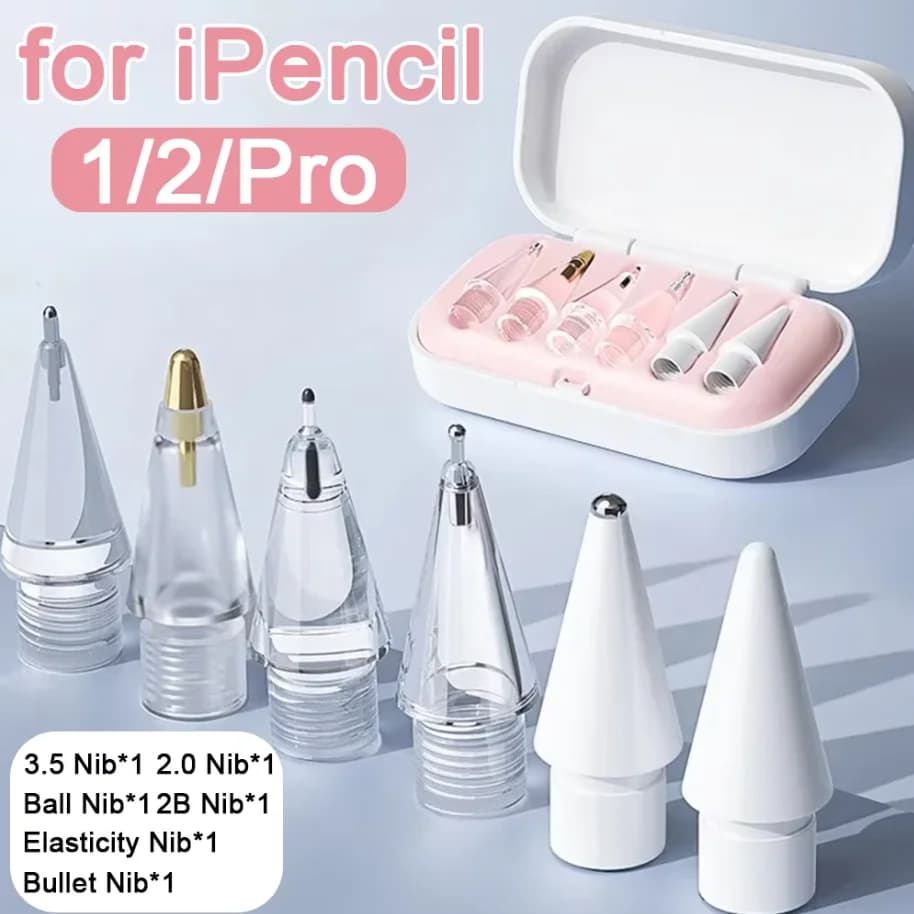 Punte di Ricambio per Apple Pencil 1 2 Pro Gen, Punte Morbide Universali per Penna Tablet, Compatibili con IPencil iPad Pro Stylus