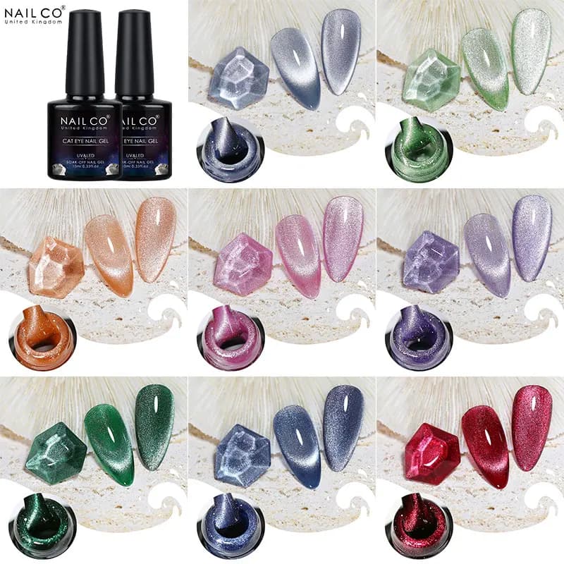 NAILCO Crystal Cat Smalto per unghie gel magnetico 9D Scintillante Glitter Camaleonte Semipermanente Soak Off Nail Art Gel Smalto Nuovo