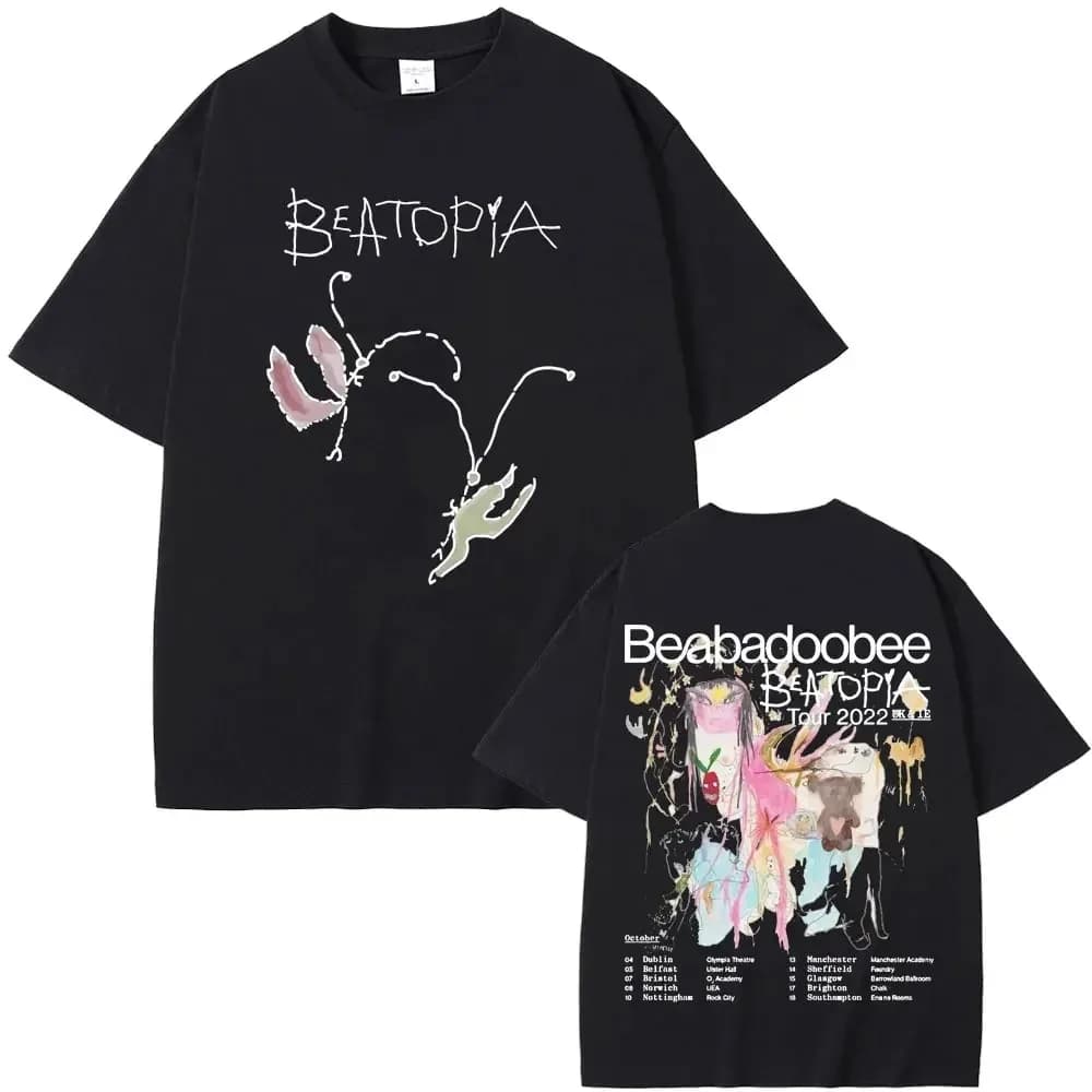 T-shirt Estetica Streetwear in Cotone Harajuku Moda Uomo Donna Estate 2026 Beabadoobee Beatopia Tour