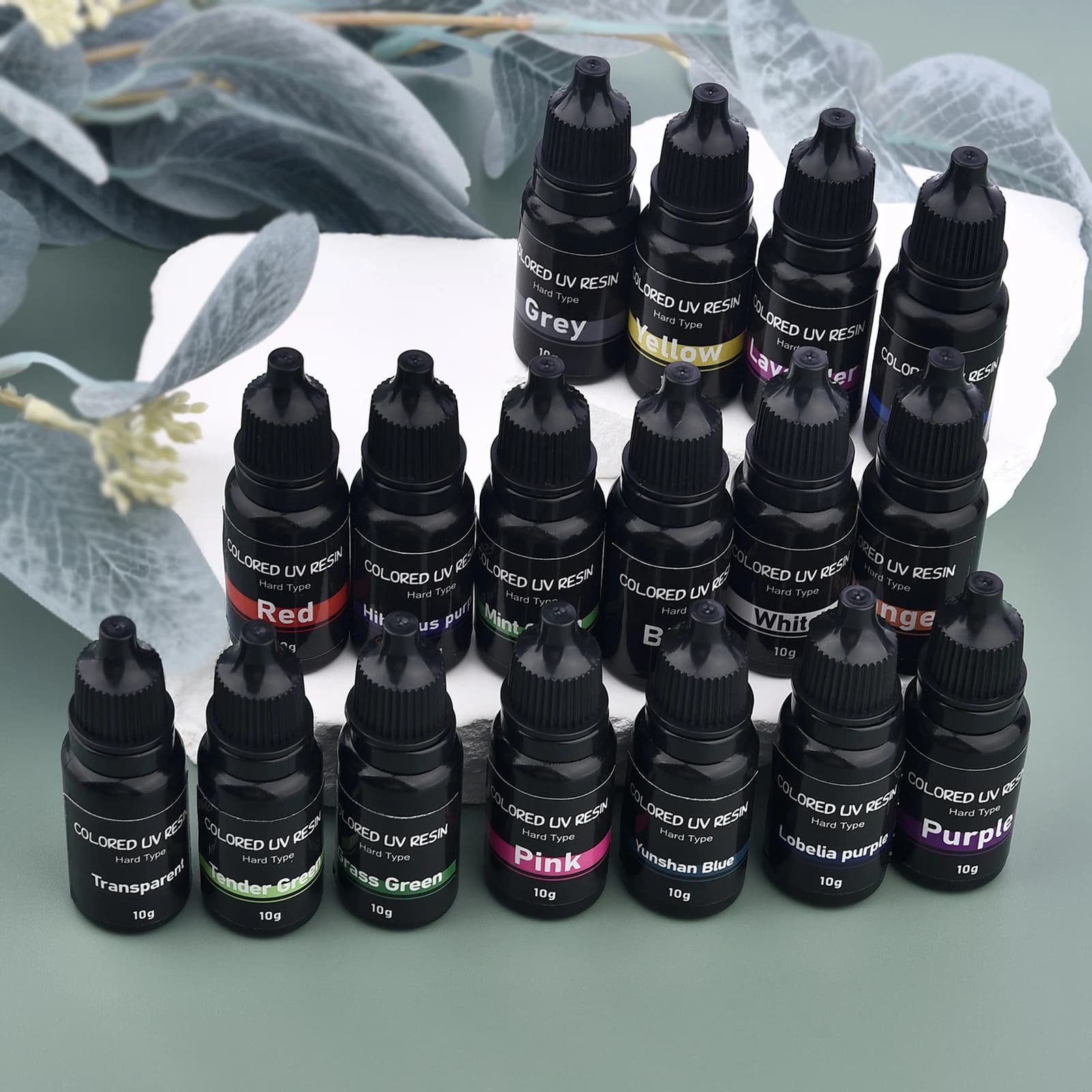10g Colla Resina UV Colore Adesivo Epossidico Polimerizzazione Ultravioletta Cura Solare Luce Solare Attivato Duro Asciugatura Rapida Per Colla Resina Gioielli