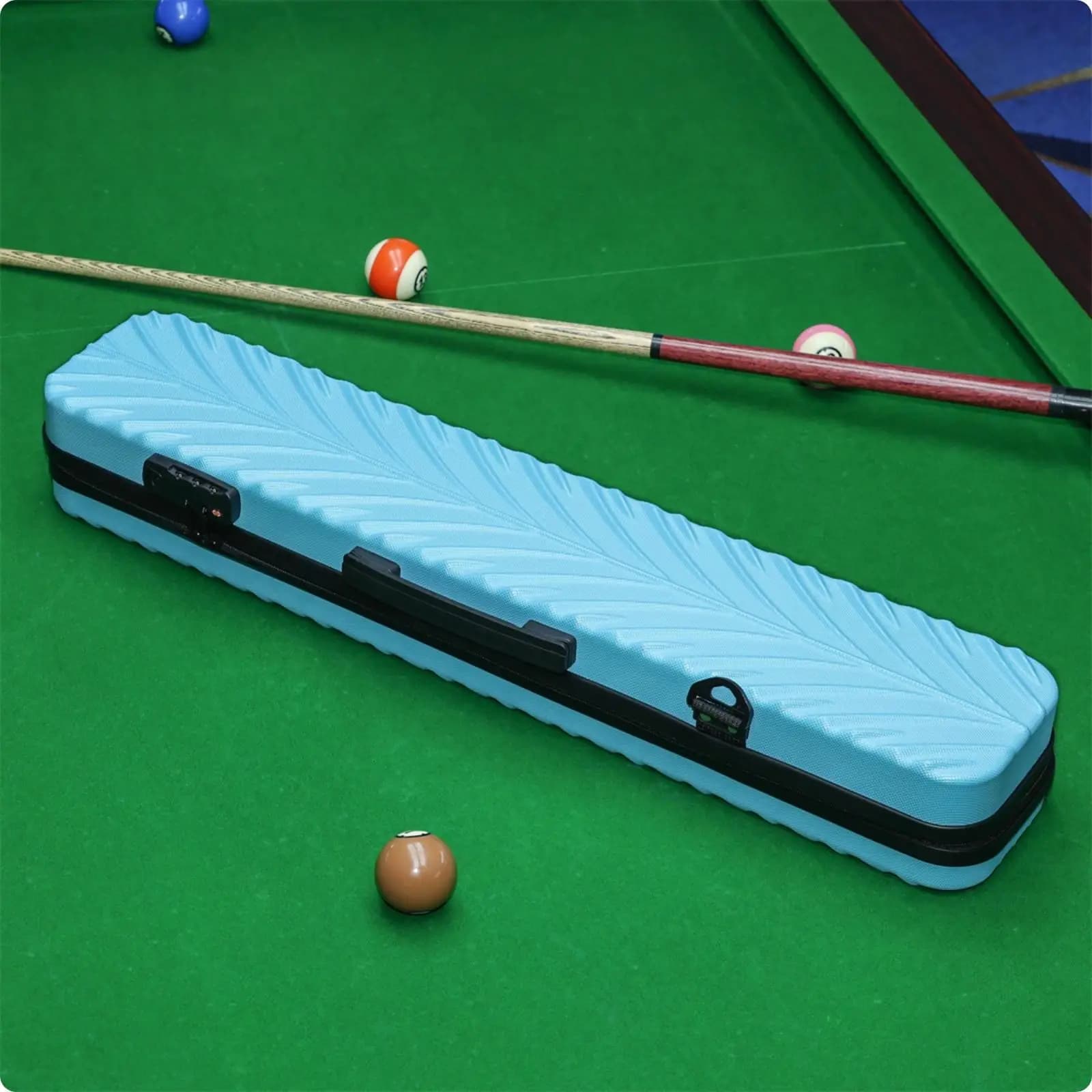 Premium Billiard Stick Case with Ergonomic Handle for Pool Players Fits Most Standard Cue Sizes