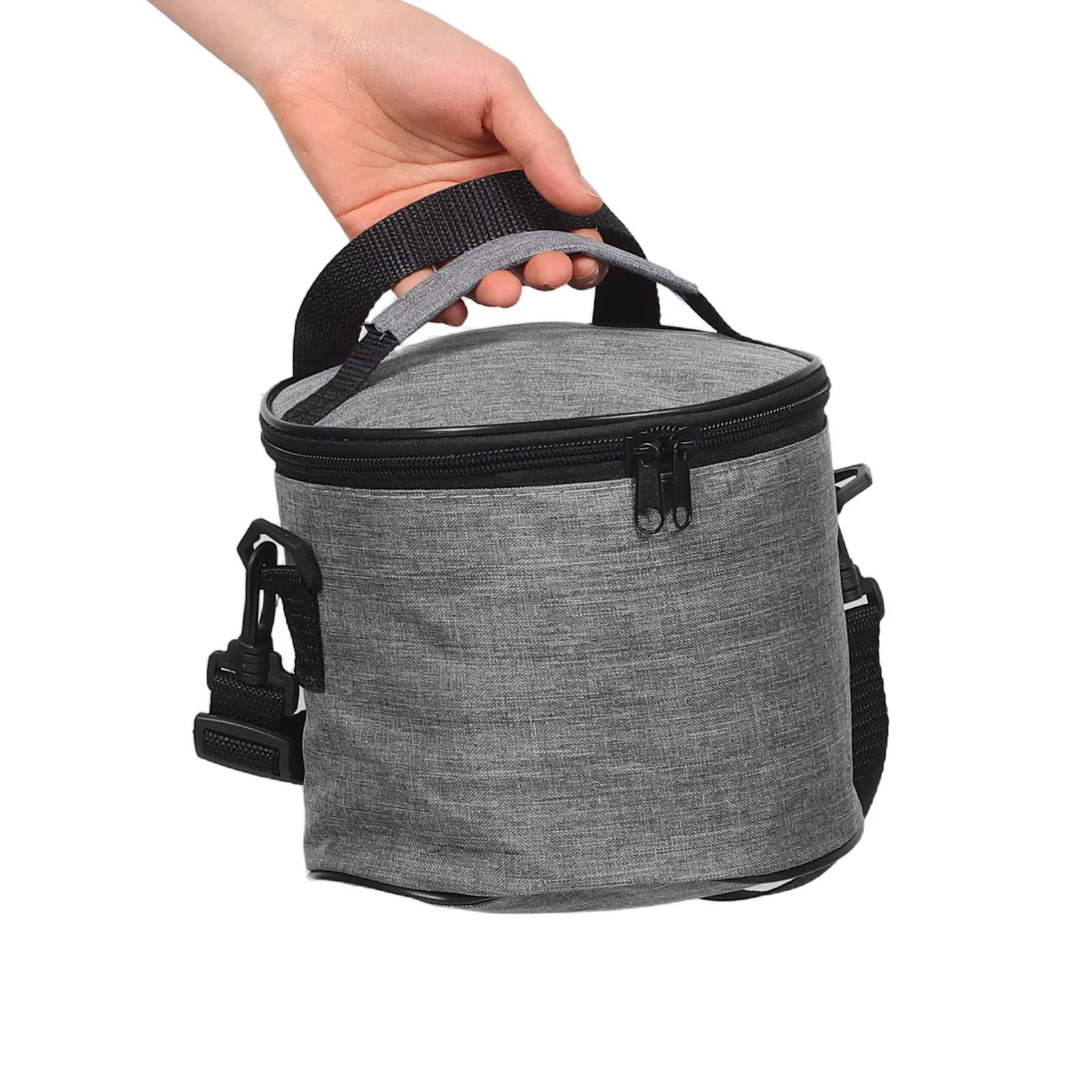 Borsa Porta Snack per Cani Grigia Impermeabile, Borsa Portatile per Addestramento e Passeggiate all'Aperto, Porta Premietti a Mani Libere