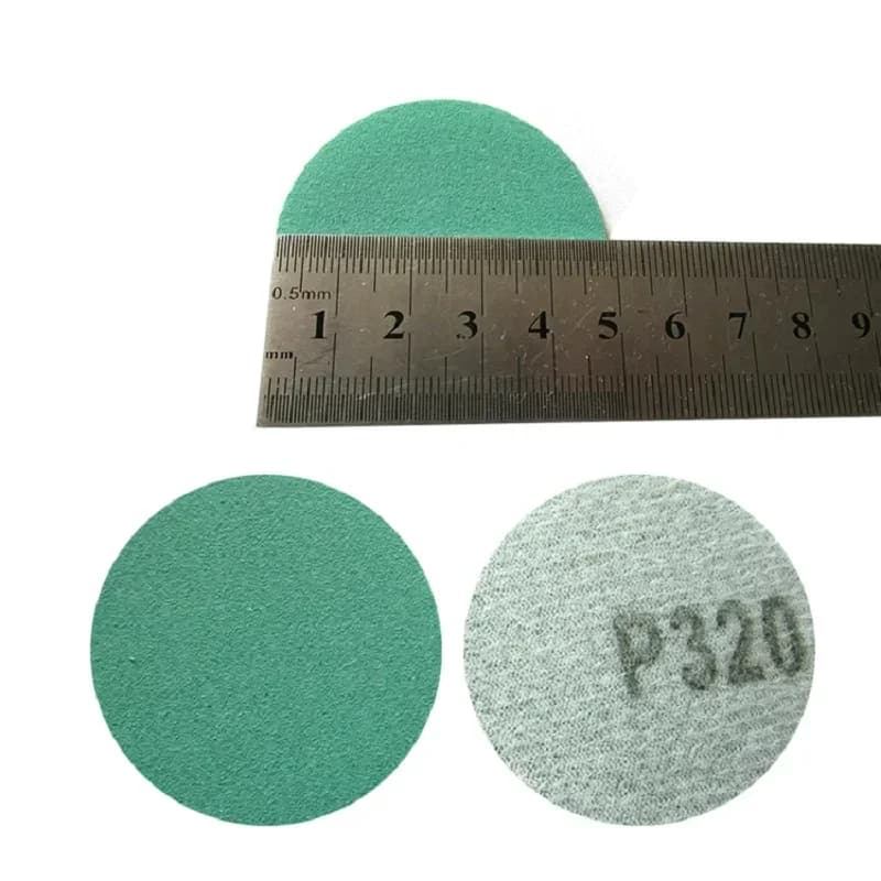 Carta vetrata con gancio e anello da 2 pollici 20 pezzi 50 mm Pellicola PET Carta abrasiva a umido e a secco per lucidare e levigare l'auto per la lavorazione del legno Metallo