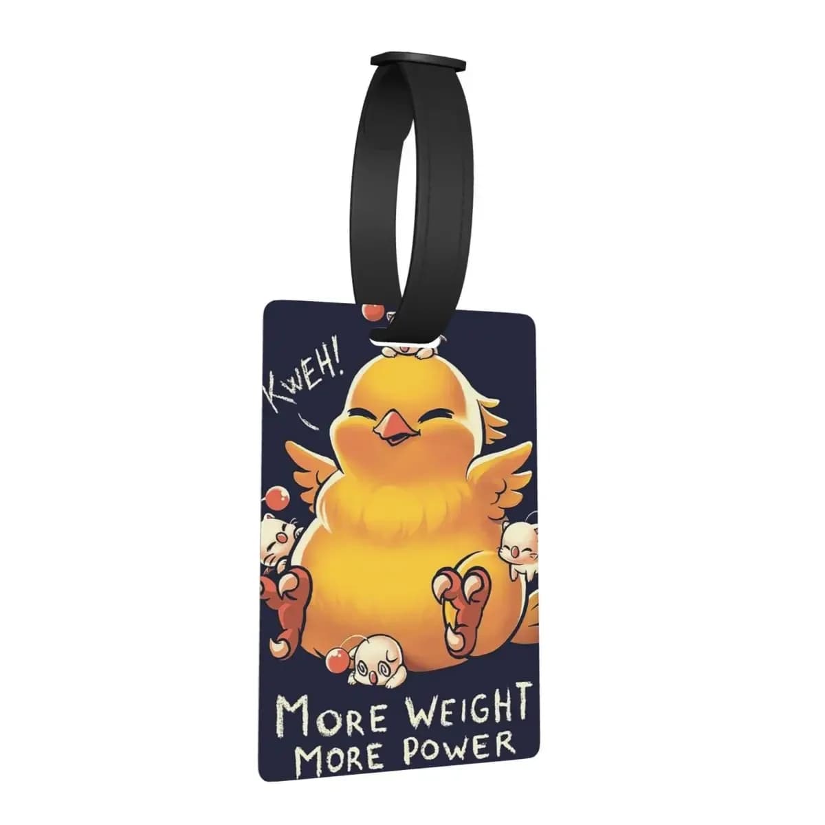Funny Fat Chocobo - Etichette per bagagli Big Power Accessori per valigie Moda da viaggio Etichetta per imbarco per bagagli Porta etichette ID Nome Indirizzo