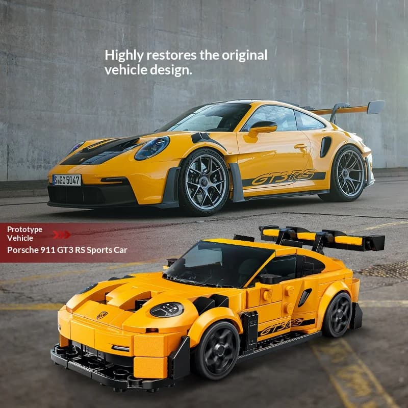 LEGO Building Blocks Racing 77239 Porsche 911 Supercar Giocattoli per ragazzi e bambini, regali di compleanno