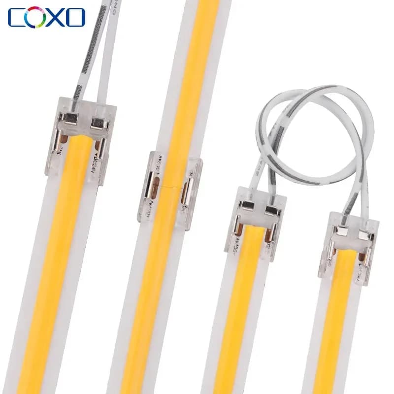 5 pz 2 pin trasparente connettore per striscia LED 8mm 10mm per 2835 5050 3528 COB luci di striscia LED IP20 striscia a striscia connettori filo