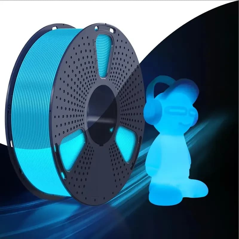 Fluorescent Multicolor Filament, Blue, Filament PLA 1.75 mm, 3D Printer Filament Package