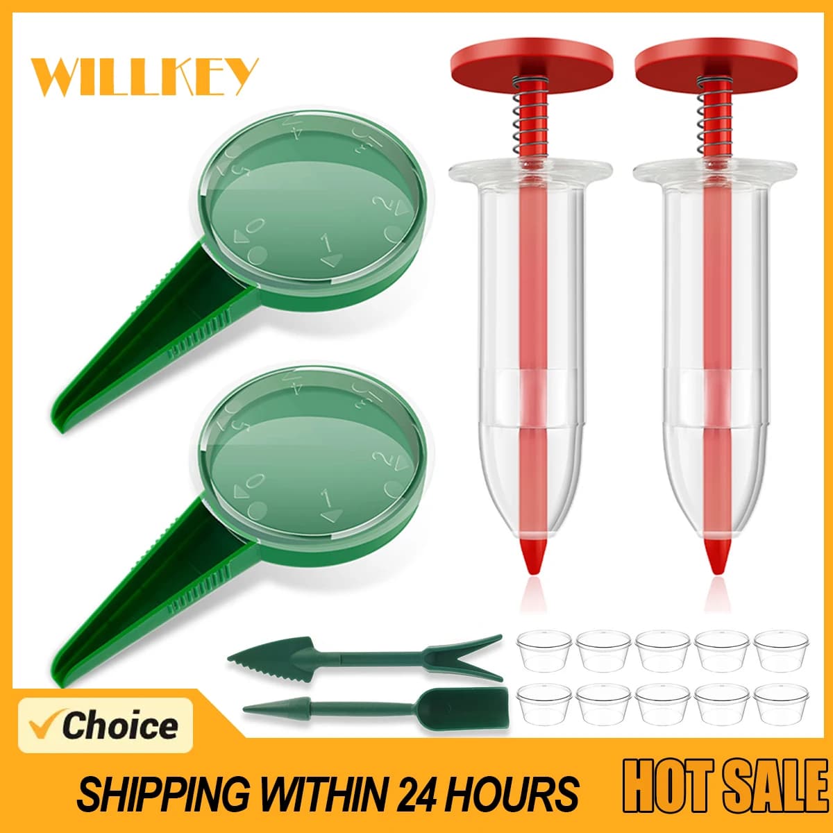 Mini Sowing Seed Dispenser Sower Set Planter Manual Seeding Tools Practical Small Seed Spreader Flower Bed Gardening Tool Seeder
