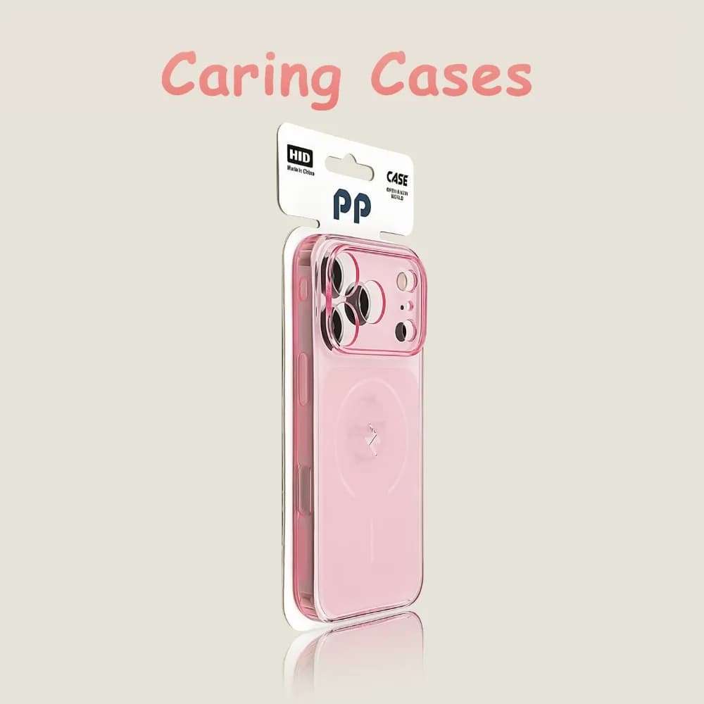 Custodia per iPhone 17 Pro Max Trasparente Rosa Glitter Magnetica a Copertura Totale con Fori Precisi Anti-caduta, Compatibile con 16 15 14 13 12 11