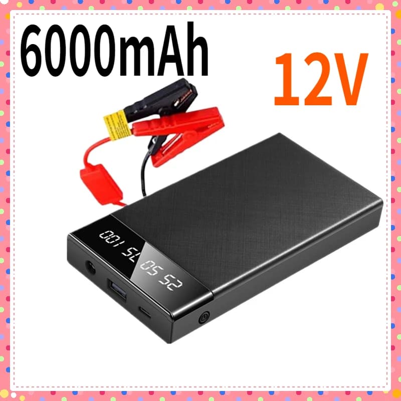 6000mAh 1Set Car Jump Starter Power Bank Stazione Caricabatteria di emergenza per auto 200A portatile