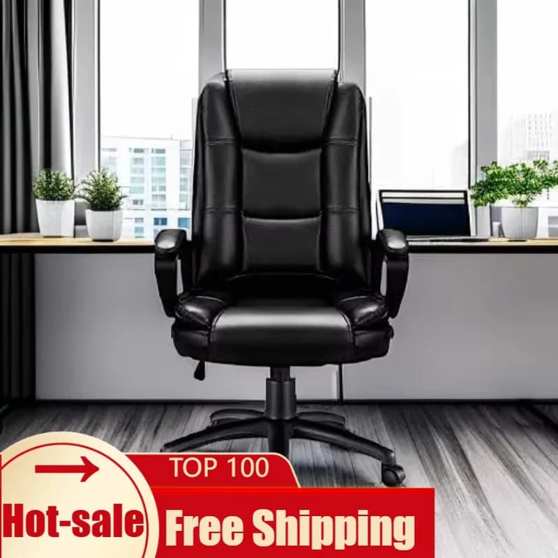 Sedia da Ufficio per Casa, Sedia da Computer Ergonomica per Persone Robuste (400 libbre), Design Resistente, Supporto Lombare e Schienale Alto Imbottito, Regolabile
