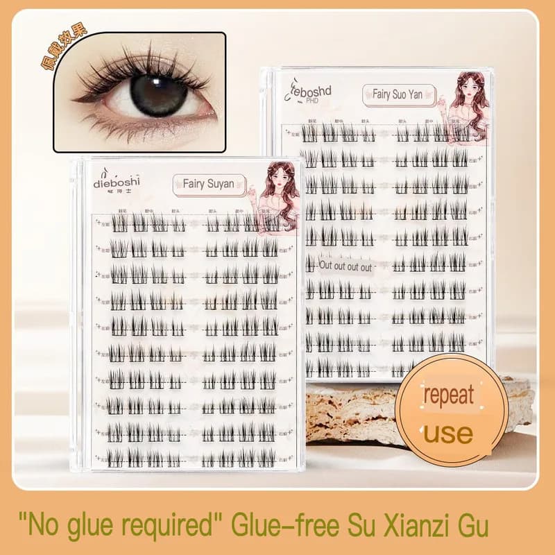 The fake Korean female lead eyelashes are sweet, super soft and natural, with a single pseudo-natural eyelash cluster
