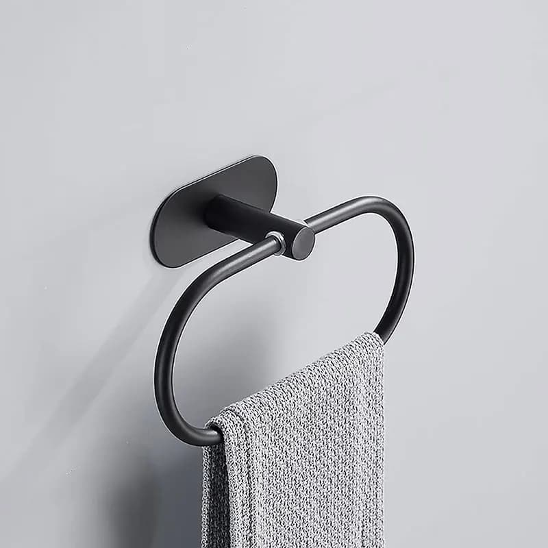 Anello ovale per asciugamani da bagno in acciaio inossidabile, comodo supporto per vestiti, appendiabiti, accessori per riporre il bagno