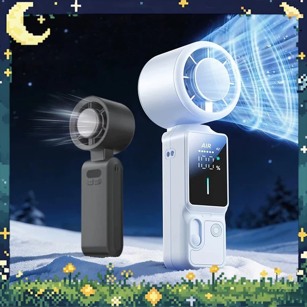 Ventilatore elettrico portatile Cafele SS039, ultra veloce, doppio motore, piccolo e leggero, silenzioso, ideale come regalo.