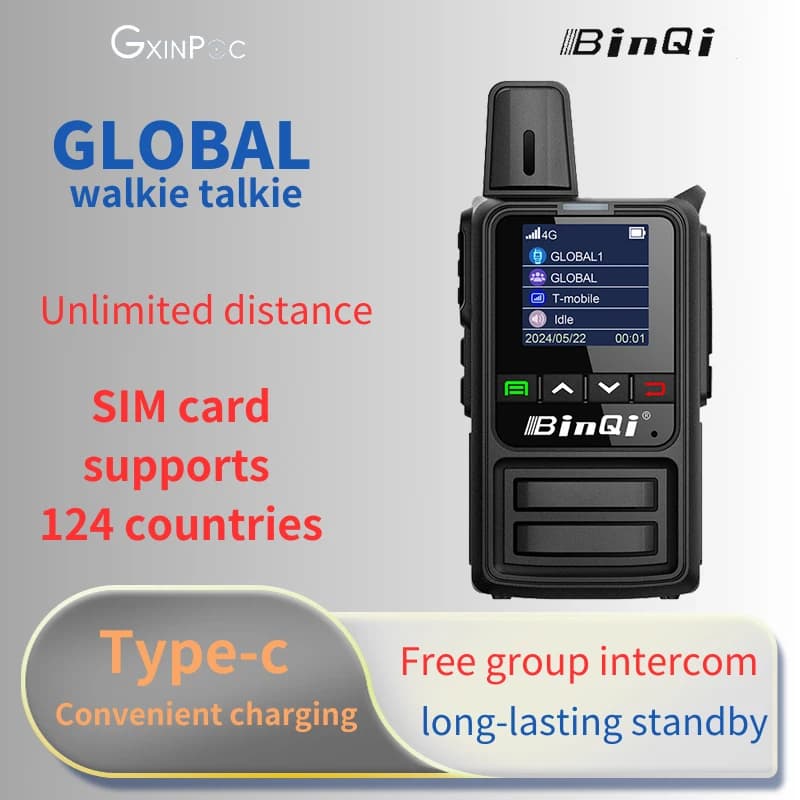 Walkie-talkie globale 4G POC BQ360 GXINPOC, portata remota di 5000 chilometri, walkie-talkie per flotte polizie e civili globali (gratuito)