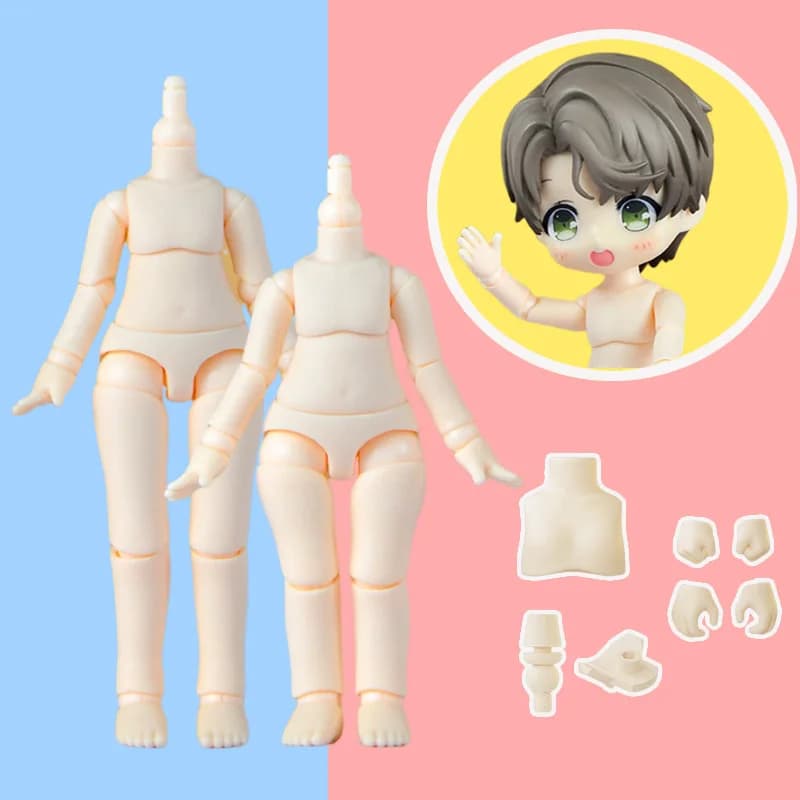 1/12 BJD Corpo della bambola Ob11 Bambola Sferica Rimovibile Corpo articolare Bambola per Penny, GSC Testa, Molly, Obitsu 11, Accessori per bambole fai da te