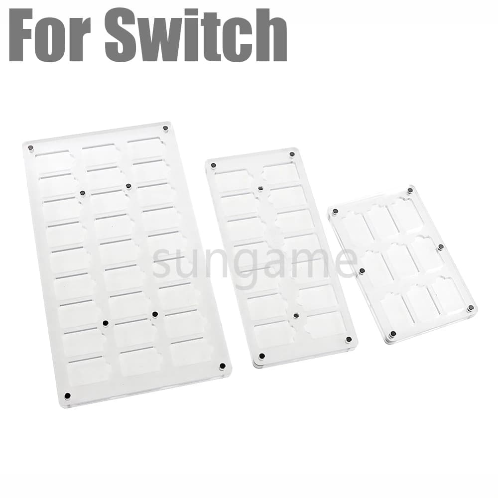 Custodia rigida magnetica trasparente in acrilico con custodia per carte da gioco da 5 pezzi per accessori Nintendo Switch