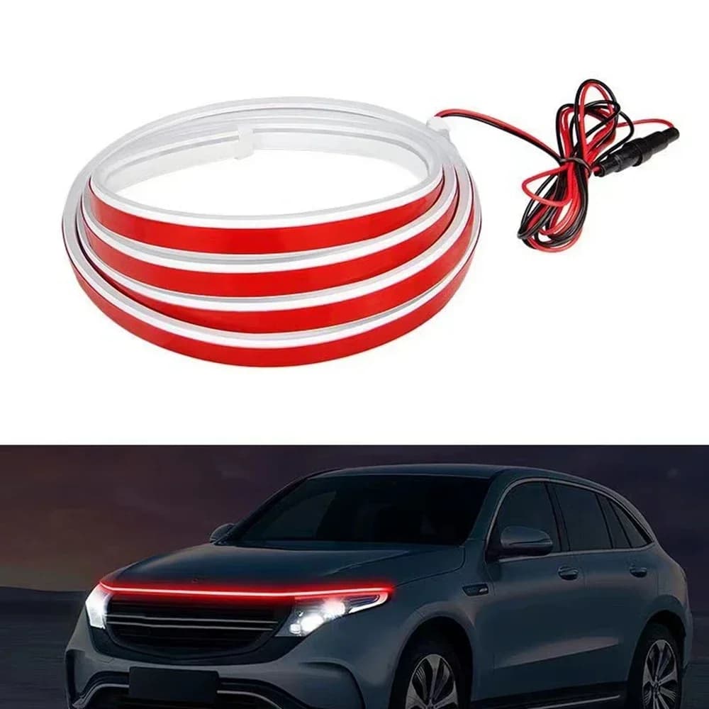 LED Light Strip for Car Hood Decorative Lamp Flexible DRL Daylights Automatic Headlights Car Accessories