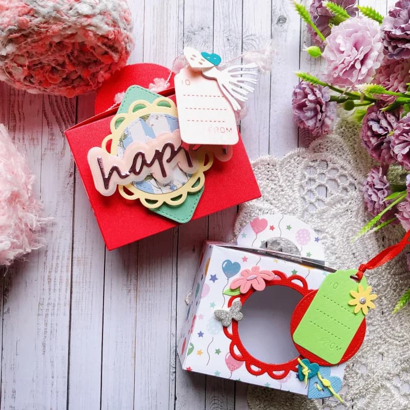 KLJUYP Confezione regalo Stencil per fustelle in metallo per scrapbooking fai da te/album Goffratura decorativa Carte di carta fai da te