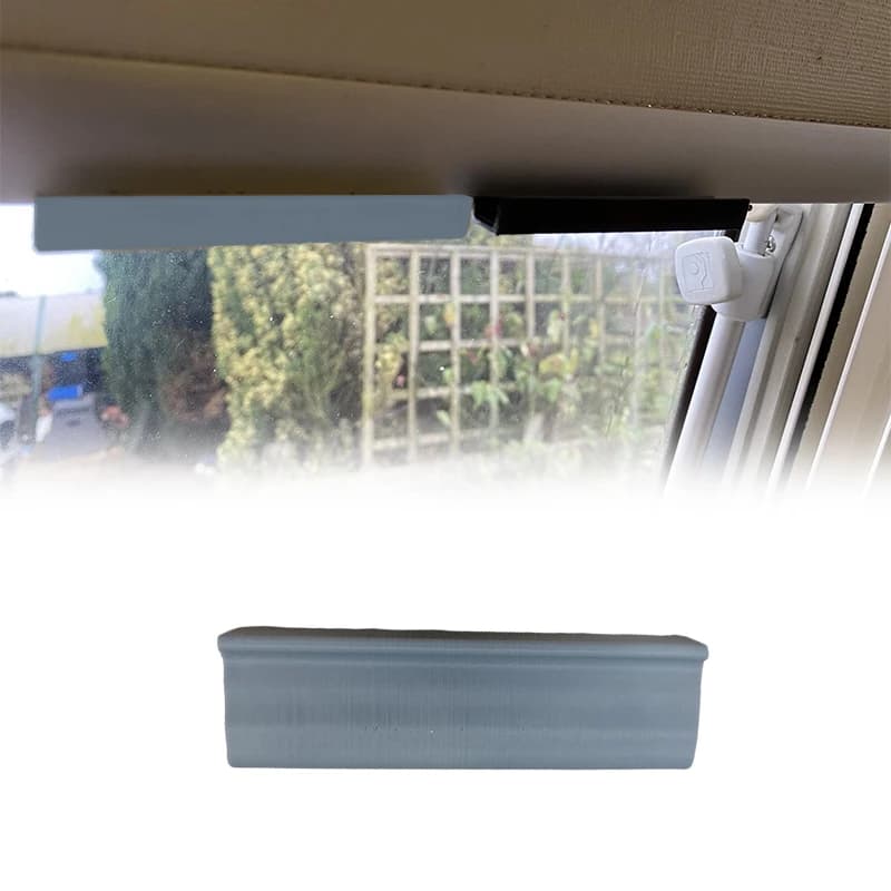 Maniglia di ricambio per tenda avvolgibile/zanzariera per roulotte, camper, van e accessori RV, colore grigio/nero, in plastica