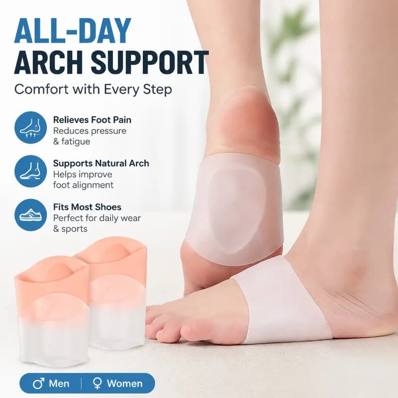 Bandage Arch Support Insoles Elastic Sports Foot Socks for Men Women Cushioned Plantar Pads Comfort Sole Inserts Relieve Foot