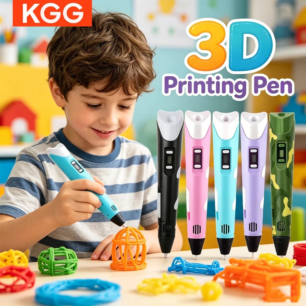 3D Printing Pen DIY Drawing Pen With LCD Screen Compatible PLA Filament Toys Safe Paiting for Children Christmas Birthday