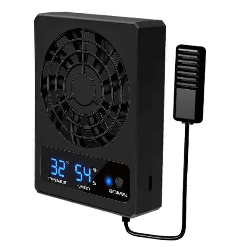 AB41-Terrario Digitale LED per Rettili con Termometro, Igrometro, Deumidificatore e Ventilatore per Serpenti, Draghi Barbuti, Gechi