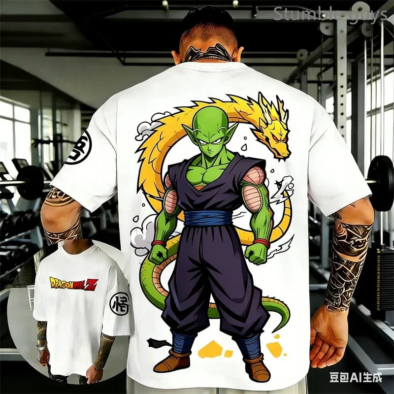 T-shirt da uomo Dragon Ball Super Hot Summer, casual, per bambini, maglietta da palestra, abbigliamento sportivo
